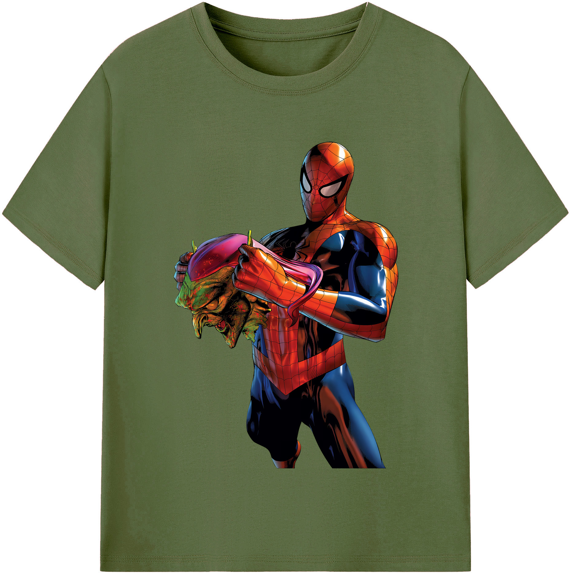 （画像用） Spider Man スパイダーマン 綿100％半袖Tシャツ（フロントプリント）